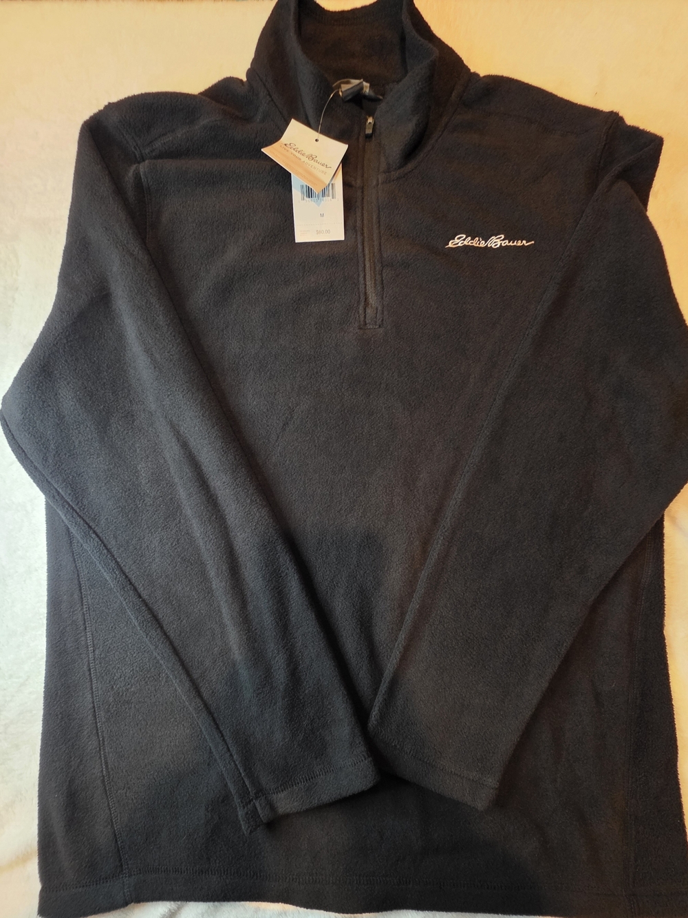 Eddie Bauer Men’s Medium Quarter Zip Fleece Pullover
